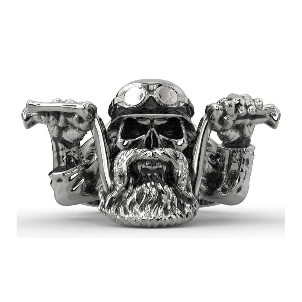 Anillos moteros plata deals